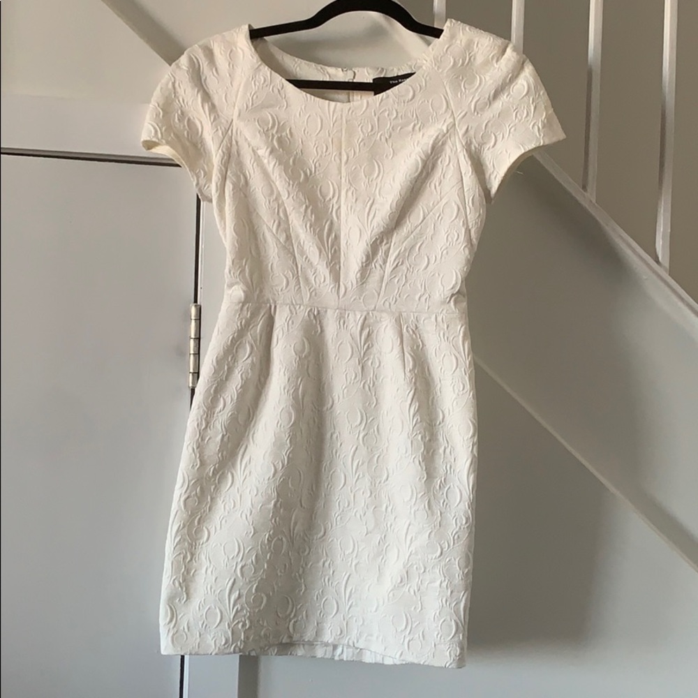 The Kooples White Jacquard Mini Dress - like new!